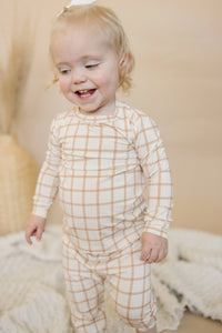 Burnt Orange Plaid 2pc Bamboo Pajamas - BIG FRENCHIES