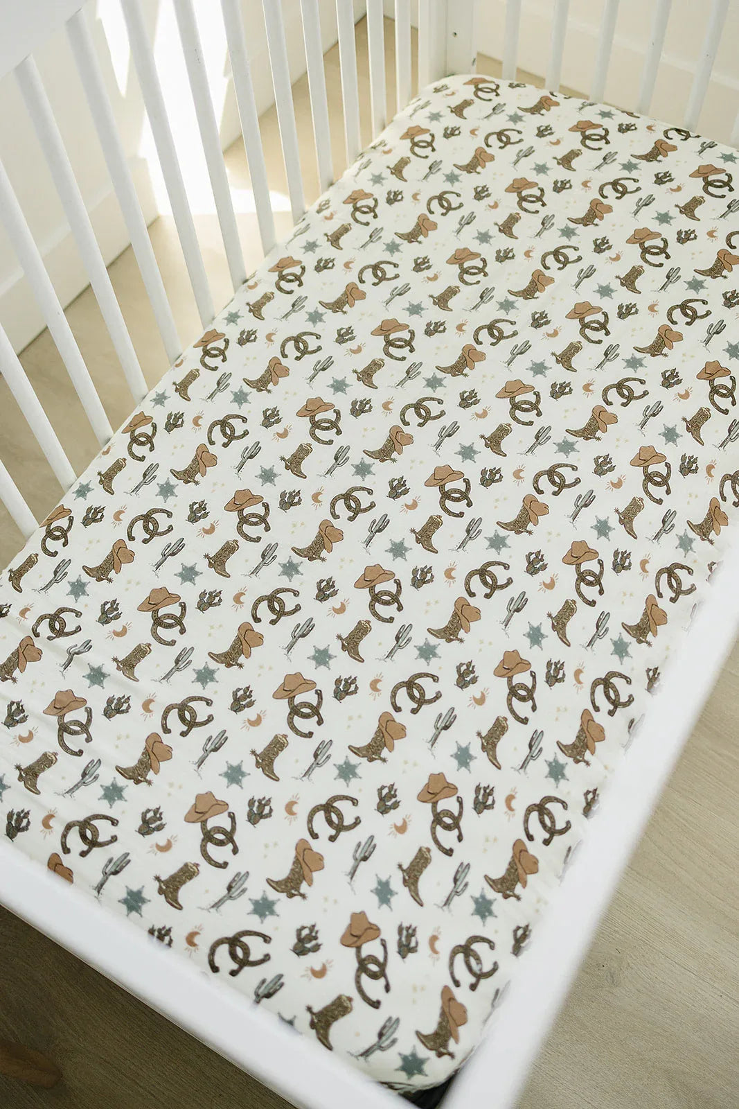 Outlaw Cowboy Muslin Crib Sheet - BIG FRENCHIES