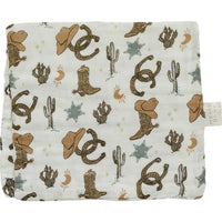 Outlaw Cowboy Muslin Burp Cloth