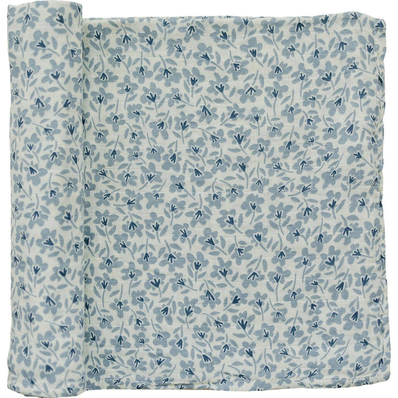 Blue Blossom Muslin Swaddle Blanket - BIG FRENCHIES