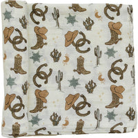 Outlaw Cowboy Muslin Swaddle Blanket - BIG FRENCHIES