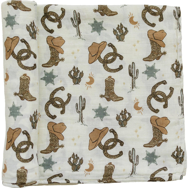Outlaw Cowboy Muslin Swaddle Blanket - BIG FRENCHIES