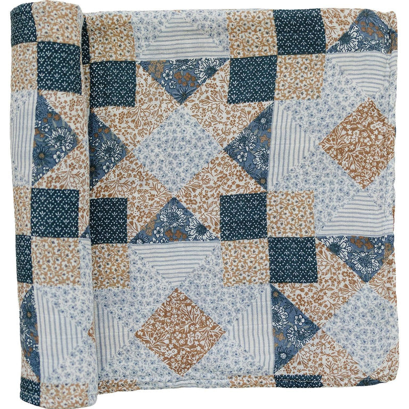 Patchwork Print Muslin Swaddle Blanket - BIG FRENCHIES