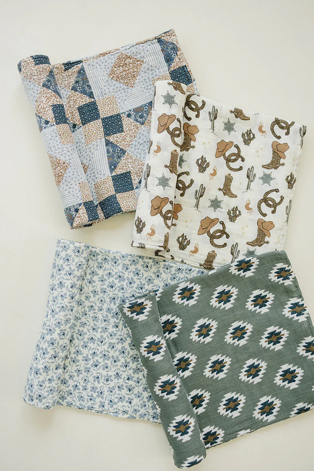 Southwest Aztec Muslin Swaddle Blanket - BIG FRENCHIES