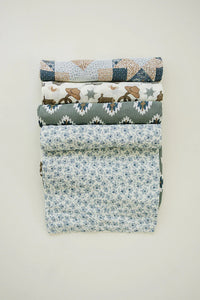 Blue Blossom Muslin Swaddle Blanket - BIG FRENCHIES