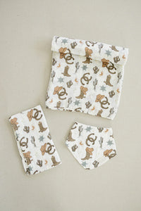 Outlaw Cowboy Muslin Swaddle Blanket - BIG FRENCHIES