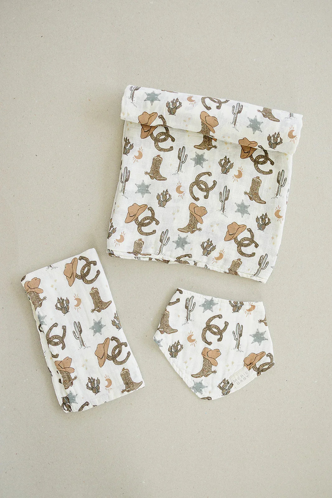 Outlaw Cowboy Muslin Swaddle Blanket - BIG FRENCHIES