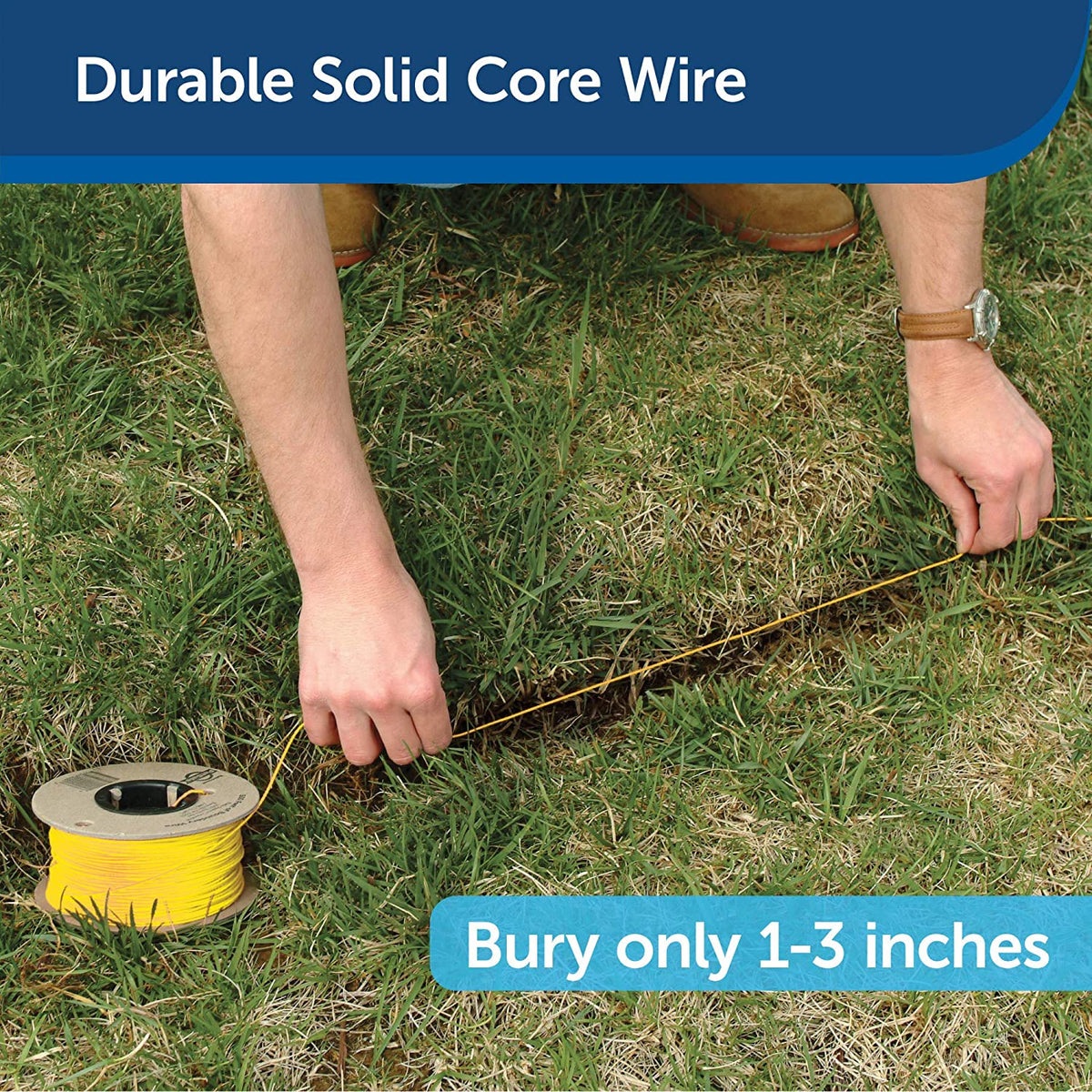 PetSafe Basic In-Ground Pet Fence ZIG00-16969 with 2 Waterproof UltraLight Collars and 500 ft of Wire