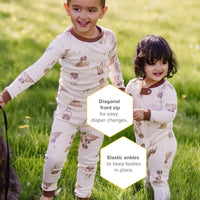 Burt's Bees Baby Baby Boys' Pajamas, Zip-Front Non-Slip Unisex Footed Sleeper Pjs, Organic Cotton 18 Months St Bernard Dog 1 - # BOAA11710014