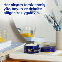 Nivea Q10 Energy Night Cream with Vitamin C - Anti-Aging, Moisturizing Night Care for All Skin Types