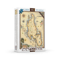 Zanzibar 1000 Piece Jigsaw Puzzle Xplorer Maps - BIG FRENCHIES