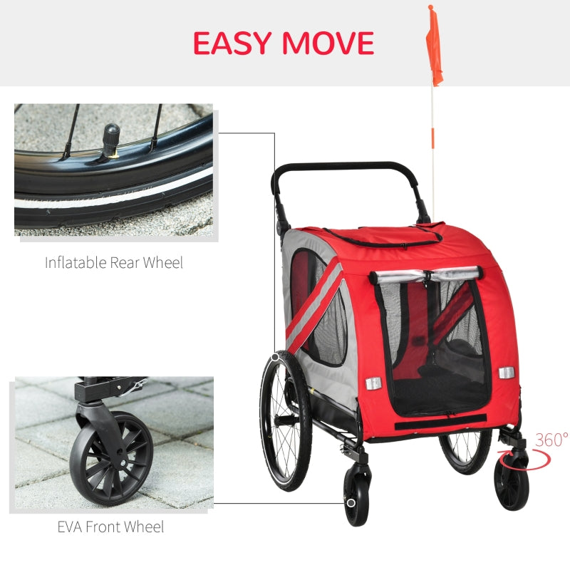 2-In-1 Pet Bike Trailer Stroller - BIG FRENCHIES