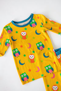 Twilight Hoots Two-Piece Pajama Set - BIG FRENCHIES