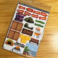 Zoo: Reusable Decals for Customizing Magnetic Tiles, Plastic Bricks, and more - BIG FRENCHIES