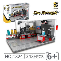 Building Block Garage Car Toys - # BOT&G53710008 - BIG FRENCHIES