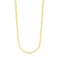 14k Yellow Gold Cable Chain Style Polished Necklace