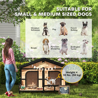 Dog House Outdoor, Wooden Dog Kennel Weatherproof With Porch, Openable Roof, Multiple Packages Shipped. Please Pay Atten