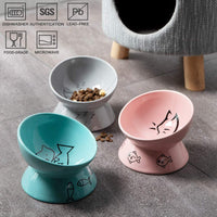 Raised Cat Bowl for Dry Wet Cat Food - BIG FRENCHIES