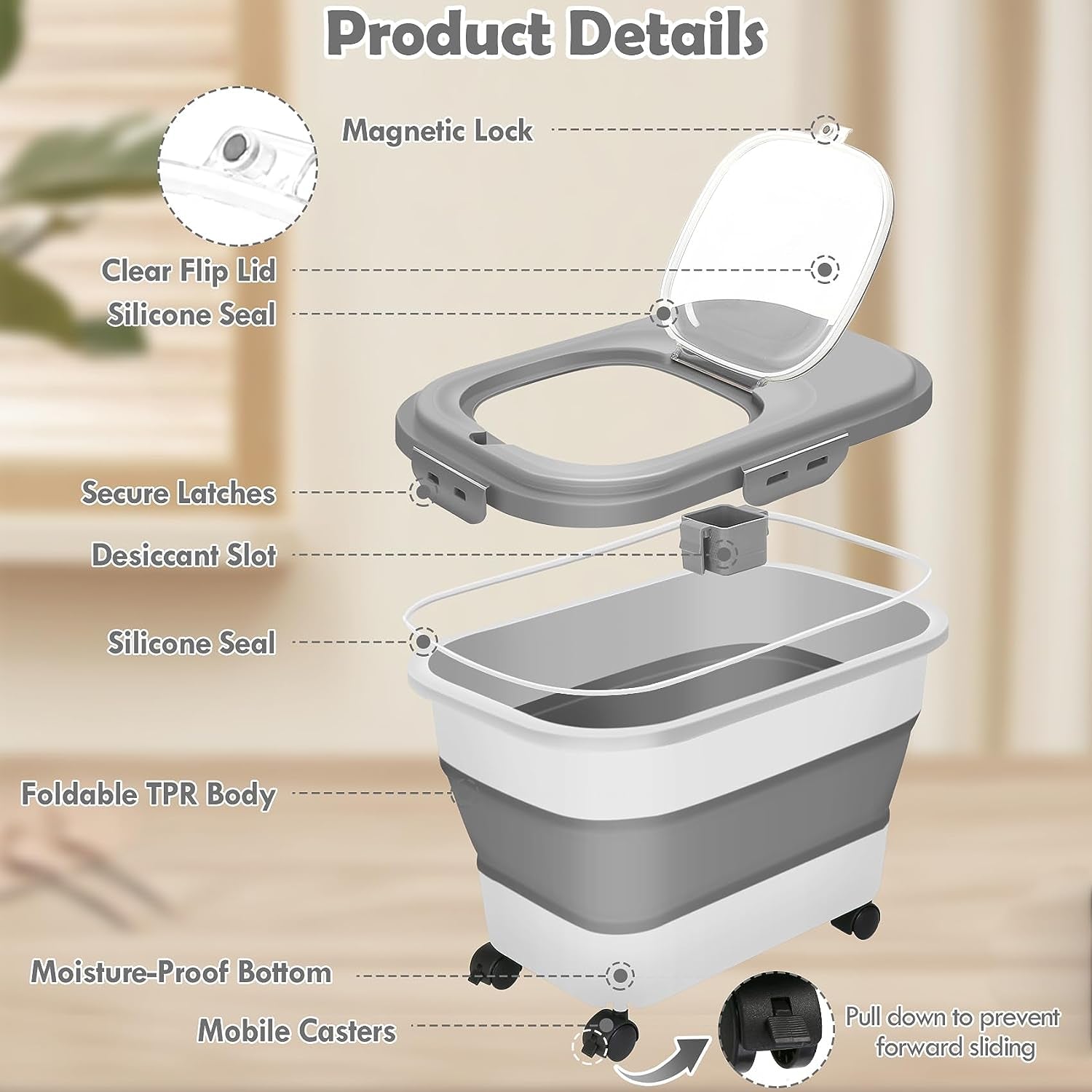 Best 20 Lb Pet Food Containers with Wheels and Lids - BIG FRENCHIES