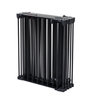 150 Adjustable Safety Gate 6 Panels Play Yard Metal Doorways Fireplace Fence Christmas Tree Fence Gate For House Stairs 