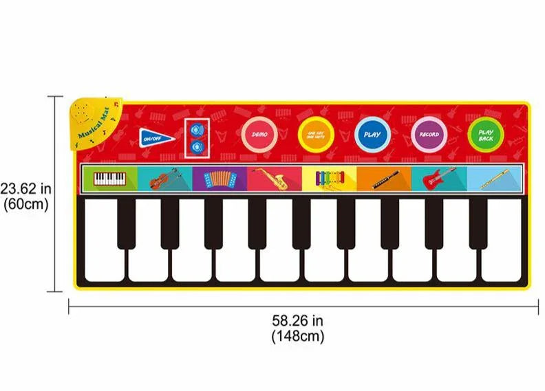 Children Musical Toys Crawling Piano Carpet Educational Toy Kids Baby Touch Play Game Mats Gift For Kids - BIG FRENCHIES