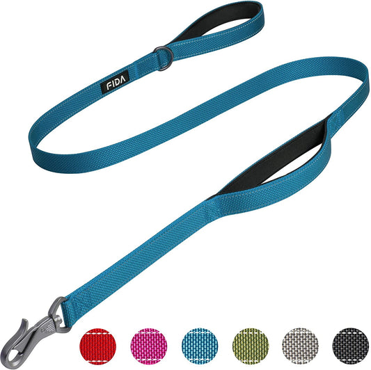 5 FT Heavy Duty Dog Leash with 2 Comfortable Padded Handles - BIG FRENCHIES