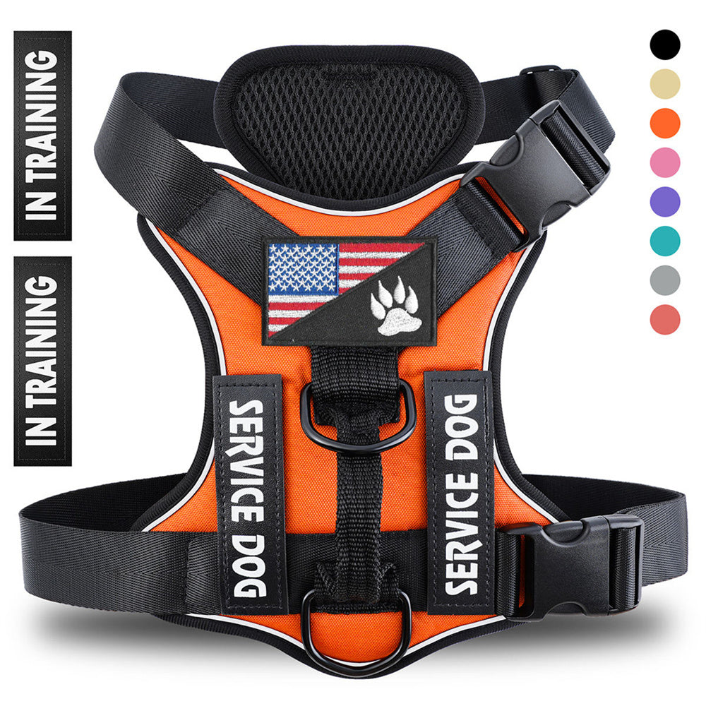Reflective Breathable Solid Color Polyester Dog Strap