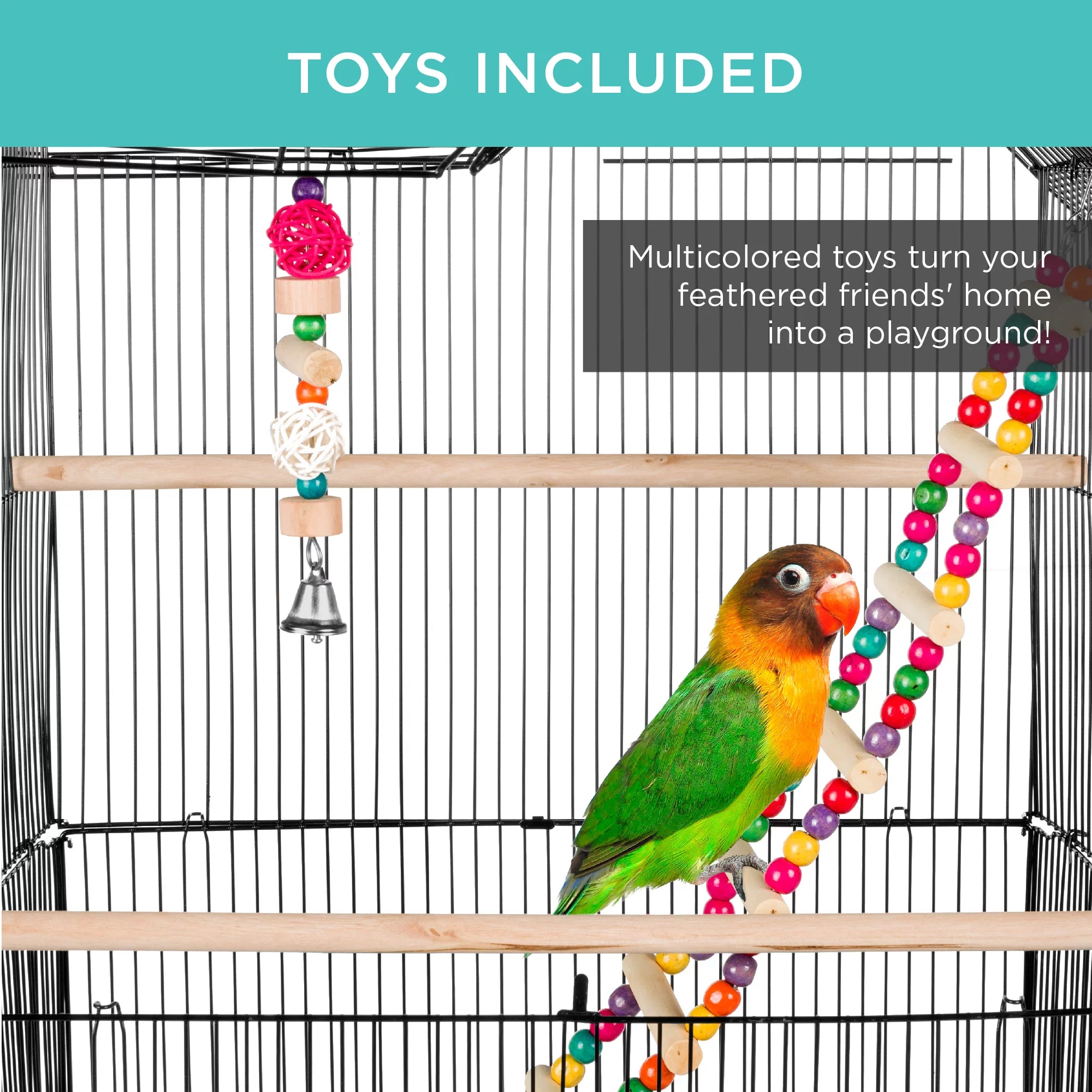 36In Indoor/Outdoor Iron Bird Cage for Parro - BIG FRENCHIES