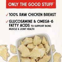 Freeze-Dried Raw Chicken Breast Dog Treats - Single Ingredient, No Additives - Premium Training Treats - Perfect for Picky Eaters - 2.75Oz Bag