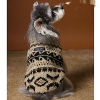 Dog Clothes For Fall And Winter Fair Isle Sleeveless Style Teddy And Shih Tzu
