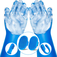 6PCS Grooming Bath Supplies For Dogs, Cats Dog Washing Gloves Dog Bath Brush Dog Shower Brush Pet Grooming Gloves Dog Gr