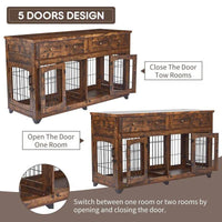 Dog Crate Furniture with Openable Partition - BIG FRENCHIES