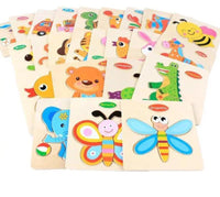 Baby Toys Wooden 3D Puzzle Cartoon Animal Intelligence Kids Educational Brain Teaser Children Tangram Shapes Learning - BIG FRENCHIES