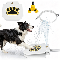 Dog Water Fountain Outdoor,No Electricity Step-On Activated Pet Sprinkler,Paw-Controlled Drinking Dispenser For Large & 