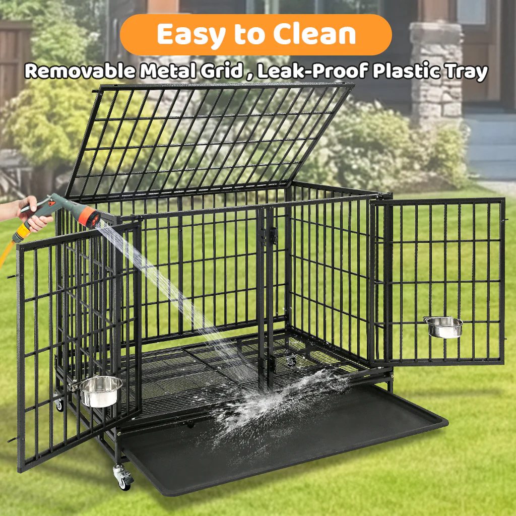 42" Stackable Dog Crate 43T+WHLP02
