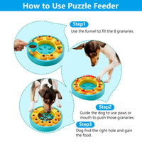 1Pc Dog Puzzle Food Feeder Slow Feeding Bowl Interactive Toy Dog Treat Dispensing Toy For IQ Training Mental Enrichment 