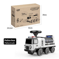 Children's Space Bus Fire Police Electric Toys Can Sit People