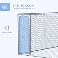 99 Sq. Ft. Dog Playpen Outdoor with Galvanized Steel Frame, for Small and Medium Dogs, 13.1' x 7.5' x 6'
