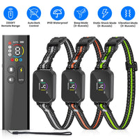1Pc 2 In 1 Dog Shock And Bark Collar Dog Training Collar With Remote Rechargeable IP68 Waterproof With 3 Channels For Me