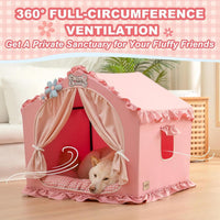 Indoor Dog House Tent Bed Soft Washable Foldable Cave For Small and Medium Dogs