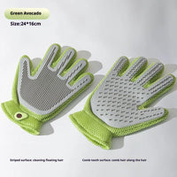 2-in-1 Pet Grooming Gloves & Brushes For Cats And Dogs High-Efficiency Hair Removal & Massage GlovesDouble-Sided Hair Re