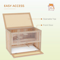 2-Level Hamster Cage Mice and Rat House, Small Animal Habitat for Guinea Pigs, Chinchillas with Openable Top, Front Door