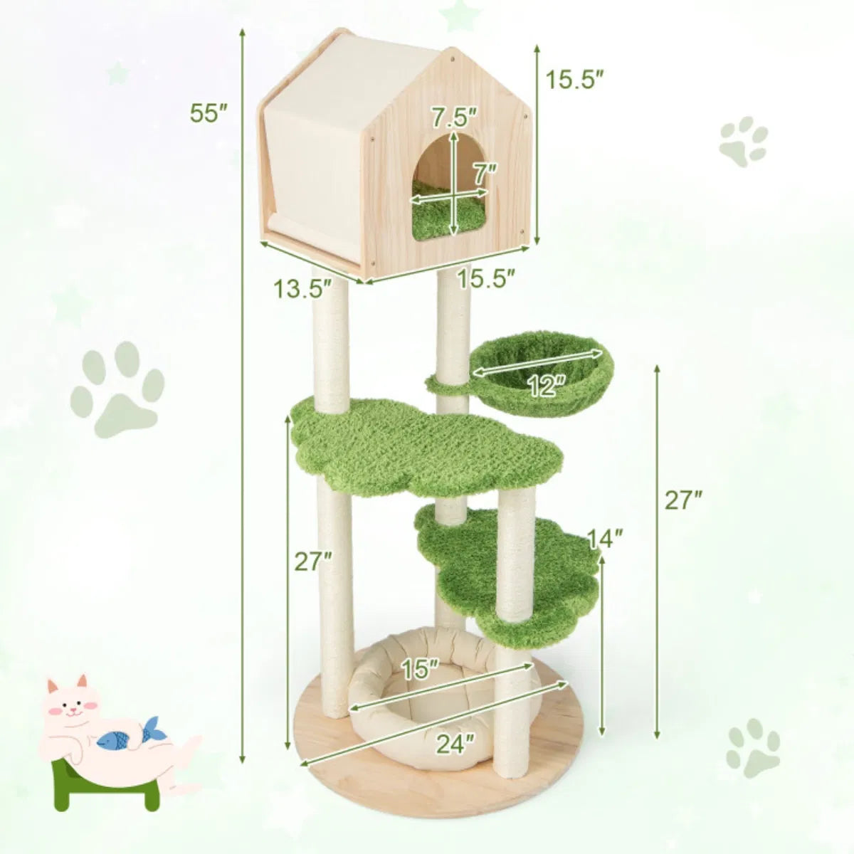 5 story Cat tree, Cat Villa