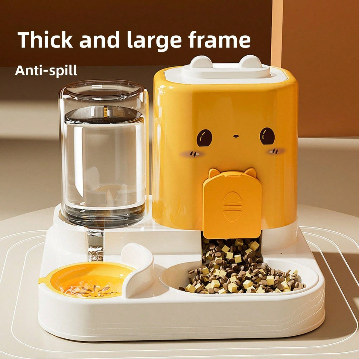 2 In 1 Automatic Pet Feeder And Water Dispenser, Large Capacity 2300ML Feeder & 1000ML Water Bowl, Gravity Refill Anti S