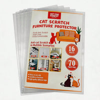 Cat Scratch Furniture Protector Set 16 Clear Sheets, Incldes 8 Sheets Of 279 358mm And 8 Sheets Of 140 358mm, 70 Twist P