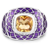 2.00 Carat Genuine Citrine .925 Sterling Silver Ring