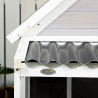 Wooden Dog House with Porch, Dog House Outdoor with Tilt Roof, Front Door, Windows for Medium Large Sized Dog