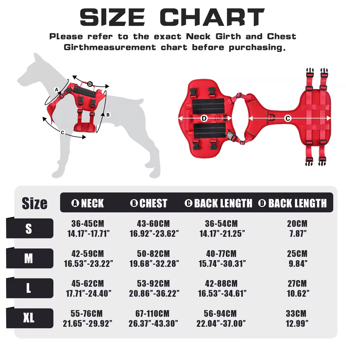 Heat-resistant Durable Nylon Tactical Service Dog Harness, Adjustable No-pull Reflective Vest With Dual Handles For Larg