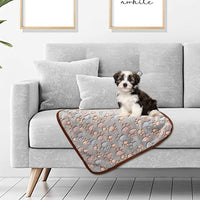 3 Pack Pet Blanket, Soft Plush Paw Print Dog Blanket Washable, Warm Fleece Cat Blanket For Large Medium Dogs, Sofa Couch