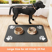 Pet Feeding Mat Absorbent Pet Placemat For Food And Water Bowl With Waterproof Rubber Backing Quick Dry Water Dispenser 